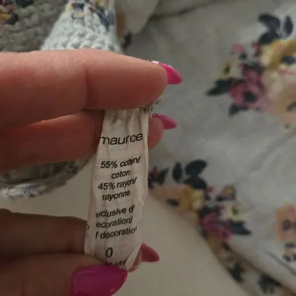 Maurices Gray Floral Lounge Pants - Picture 3 of 3